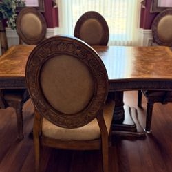 Formal Extendable Dining Set – Solid Wood + 6 Chairs