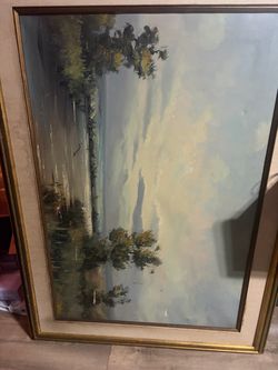 Vintage framed painting