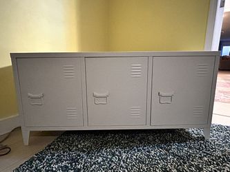 White Metal Credenza