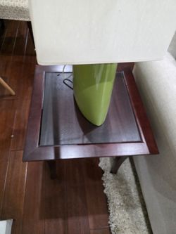 2 WOOD SIDE TABLES