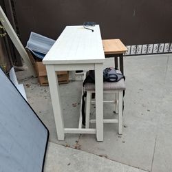 Bar Table With Electrical, Fan, Stools and King Bedframe