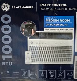 GE 10,000 BTU Smart Window Air Conditioner AWFS10WWL w/ Remote, Wi-Fi & Install Kit