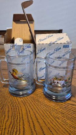 Vintage Princess House glass beer mugs