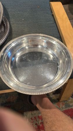 silver plated serving dish