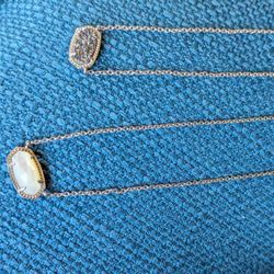 Kendra Scott Elisa Necklaces - Opal & Platinum Drusy