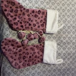 Cheetah Print Christmas Stocking