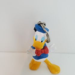 Vintage 1993 Disney Donald Duck Rubber Key Ring Chain