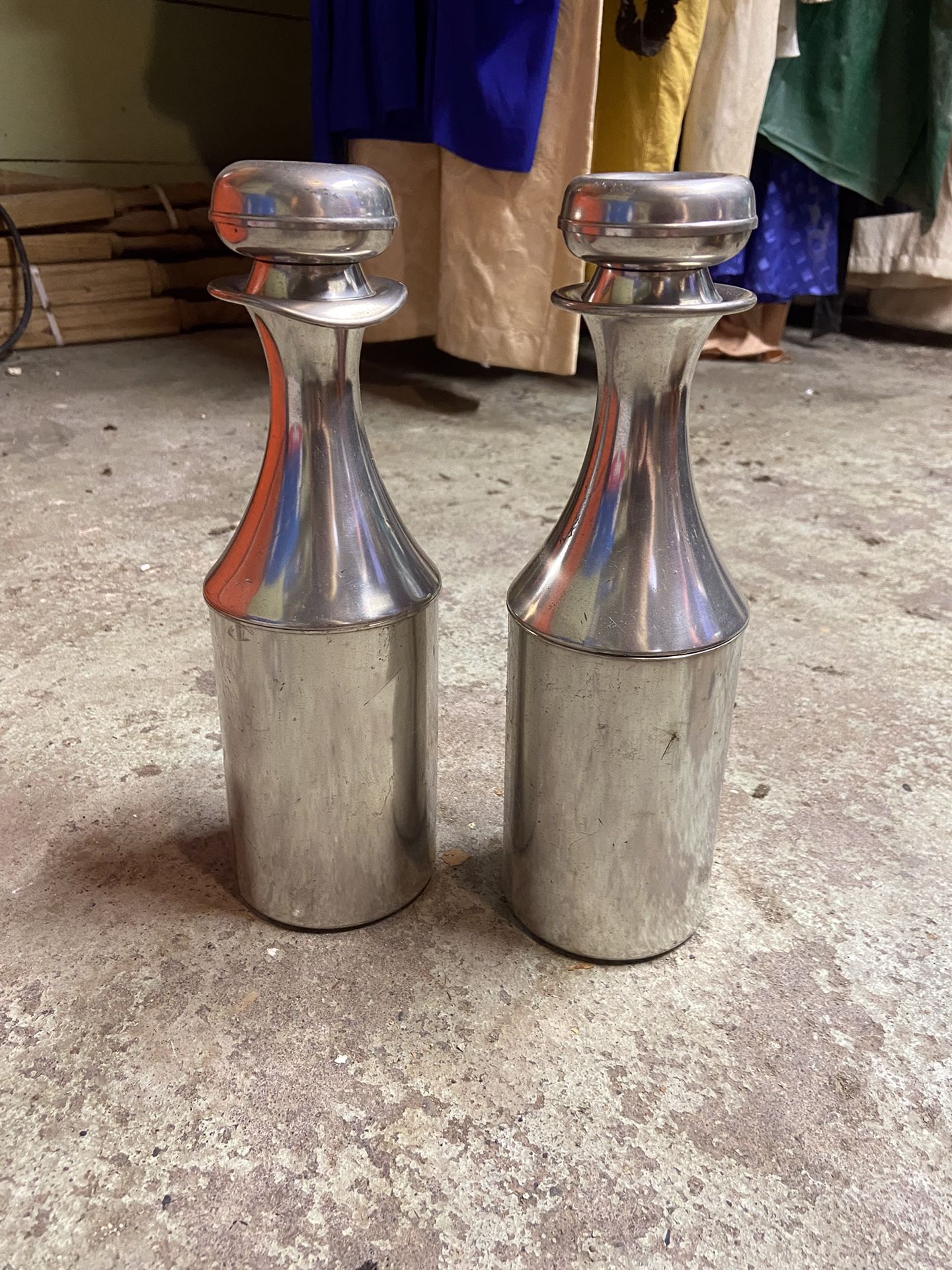 Vintage Kirk Stieff Pewter Decanters