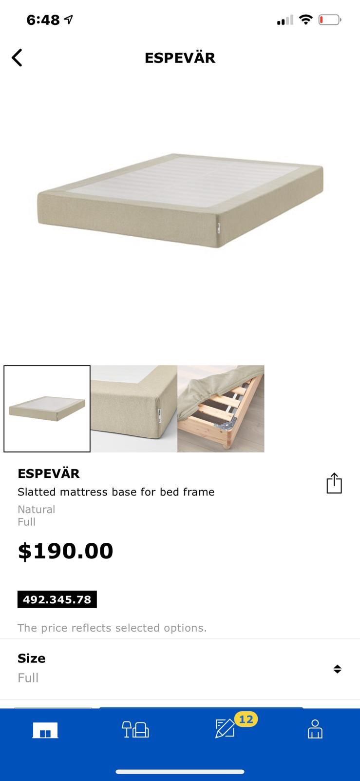 White Metal Bed Frame-IKEA with Mattress Base for bed frame (Full) both for only $100