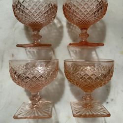 Miss America Pink Depression Glass Sherbet by Hocking Glass