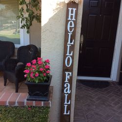 Fall wood sign