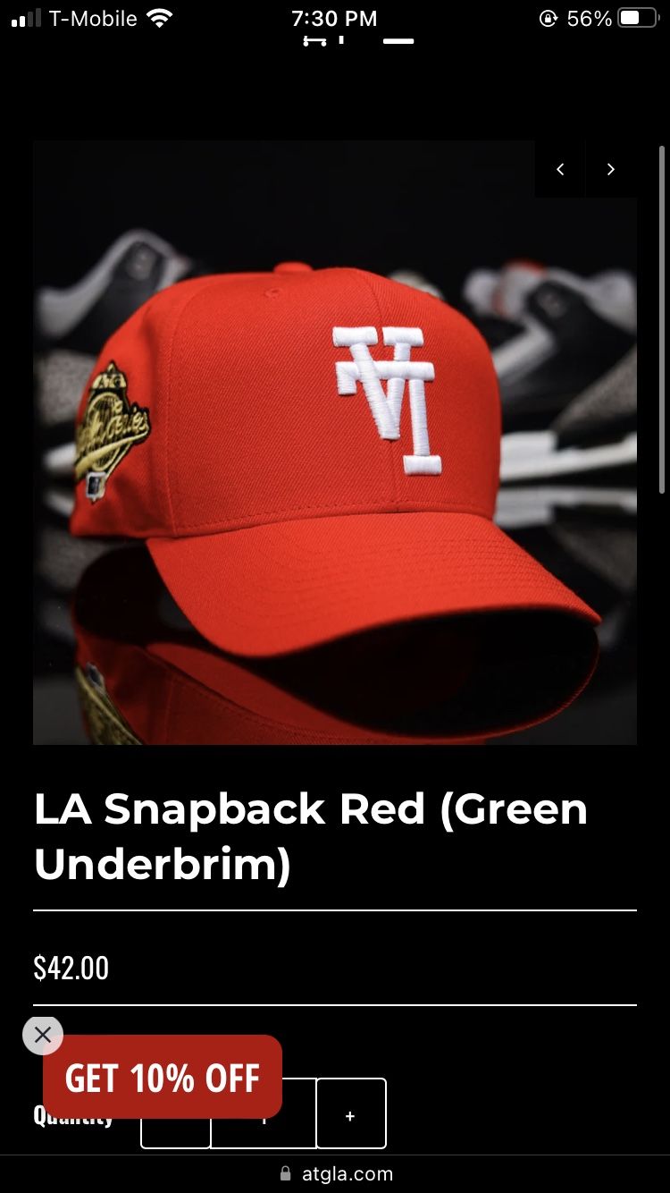 ATGLA Upside down Los Angeles Dodgers Logo red snapback hat Rare Exclusive New No Tags