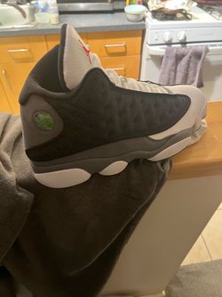 Jordan 13 grey black and white size 12.5