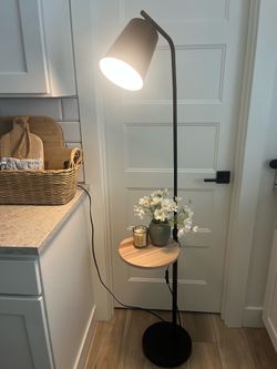 Side table with lamp $25