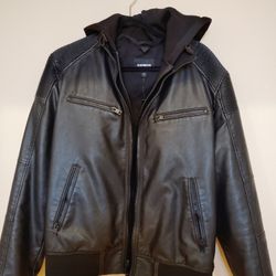 Express Leather Bomber Jacket