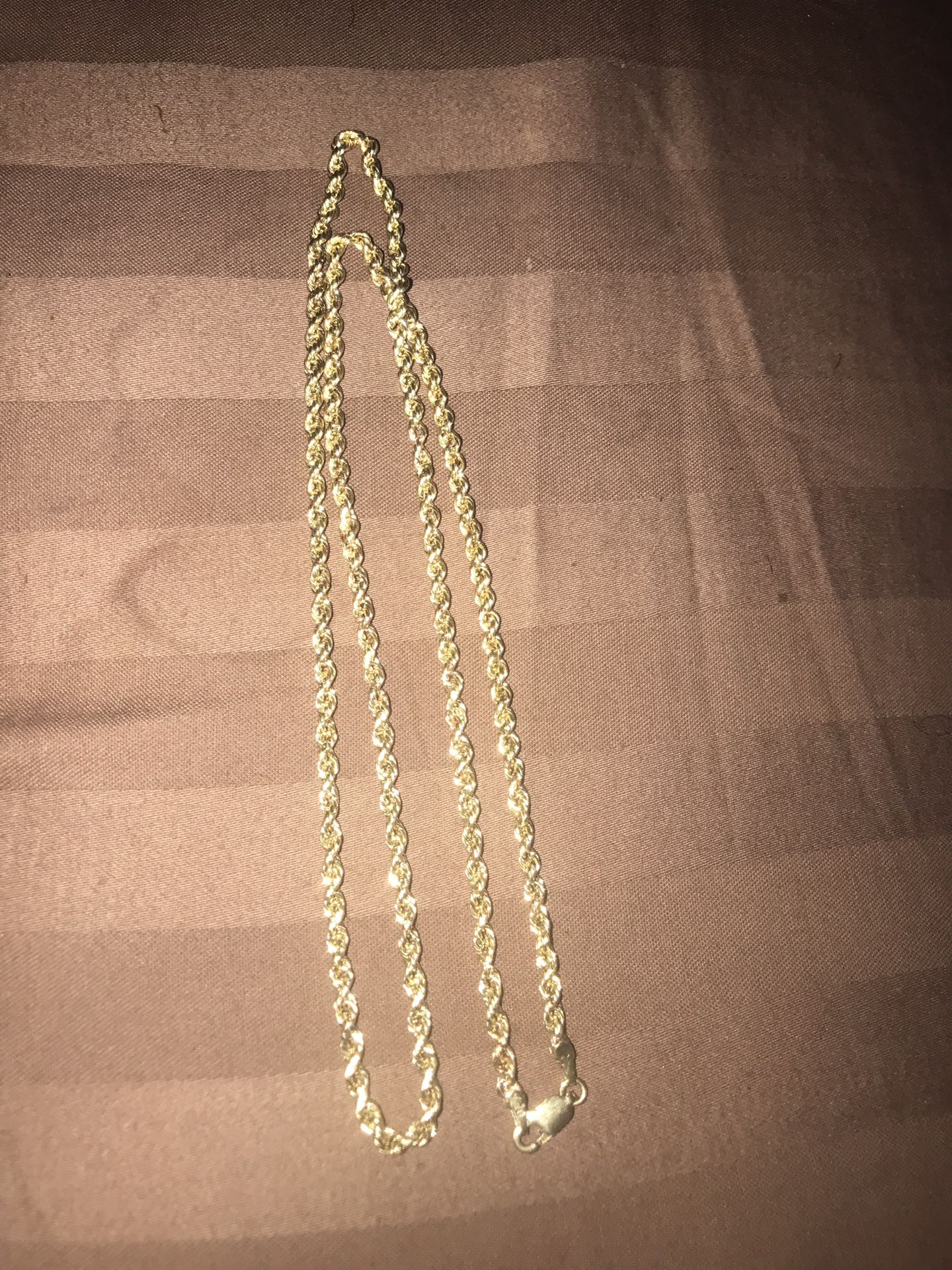 14k hollow real gold chain