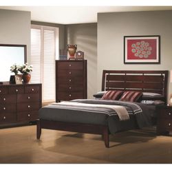 Used 6 Piece Coaster Bedroom Set With Barely Used Matress