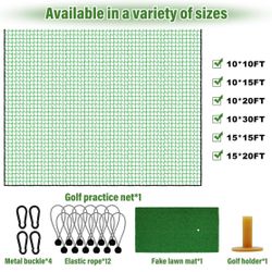 Golf Hitting Net with Mat Perfect for Backyard and Indoor Usage