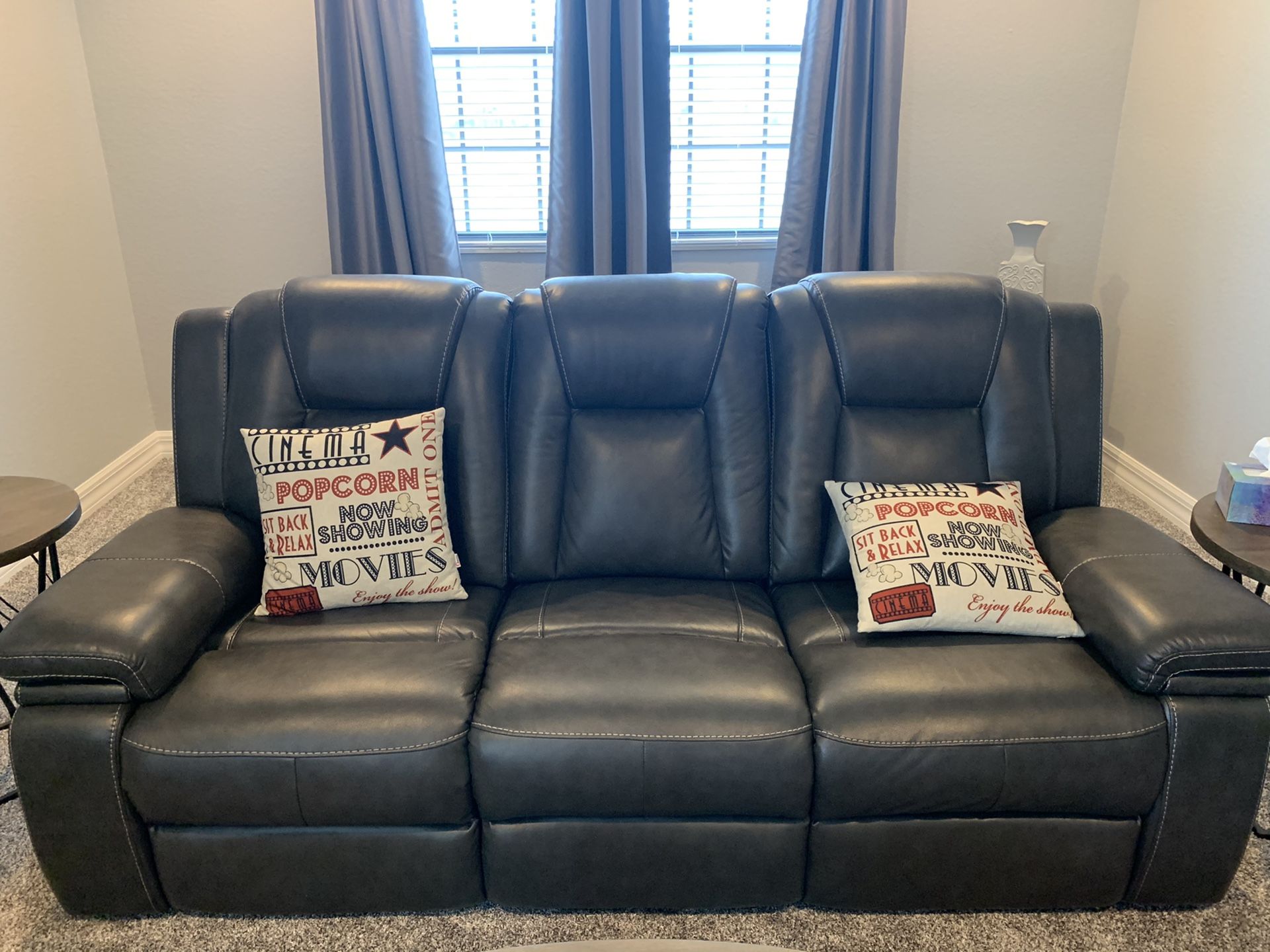 Reclining Leather Sofa and Chaise Lounge(s)