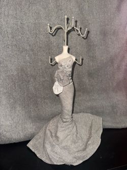 Grey manikin Jewelry display