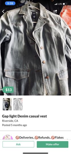 Gap light denim casual jacket