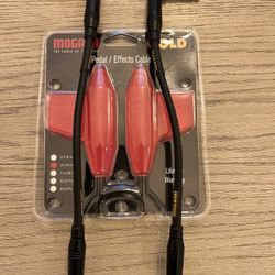 Mogami Gold Instrument 01RR Right Angle to Right Angle Pedal Cable - 10 inch - Qty.2
