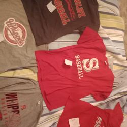 Shelby Whippets Baseball, Football Short And Long Sleeve Shirts 65 For All Or 15 Each On Tees,25 On Long Sleeve, Brand New Not Thing On Backs Of Any