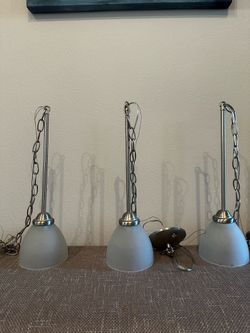 Brushed nickel pendant lights