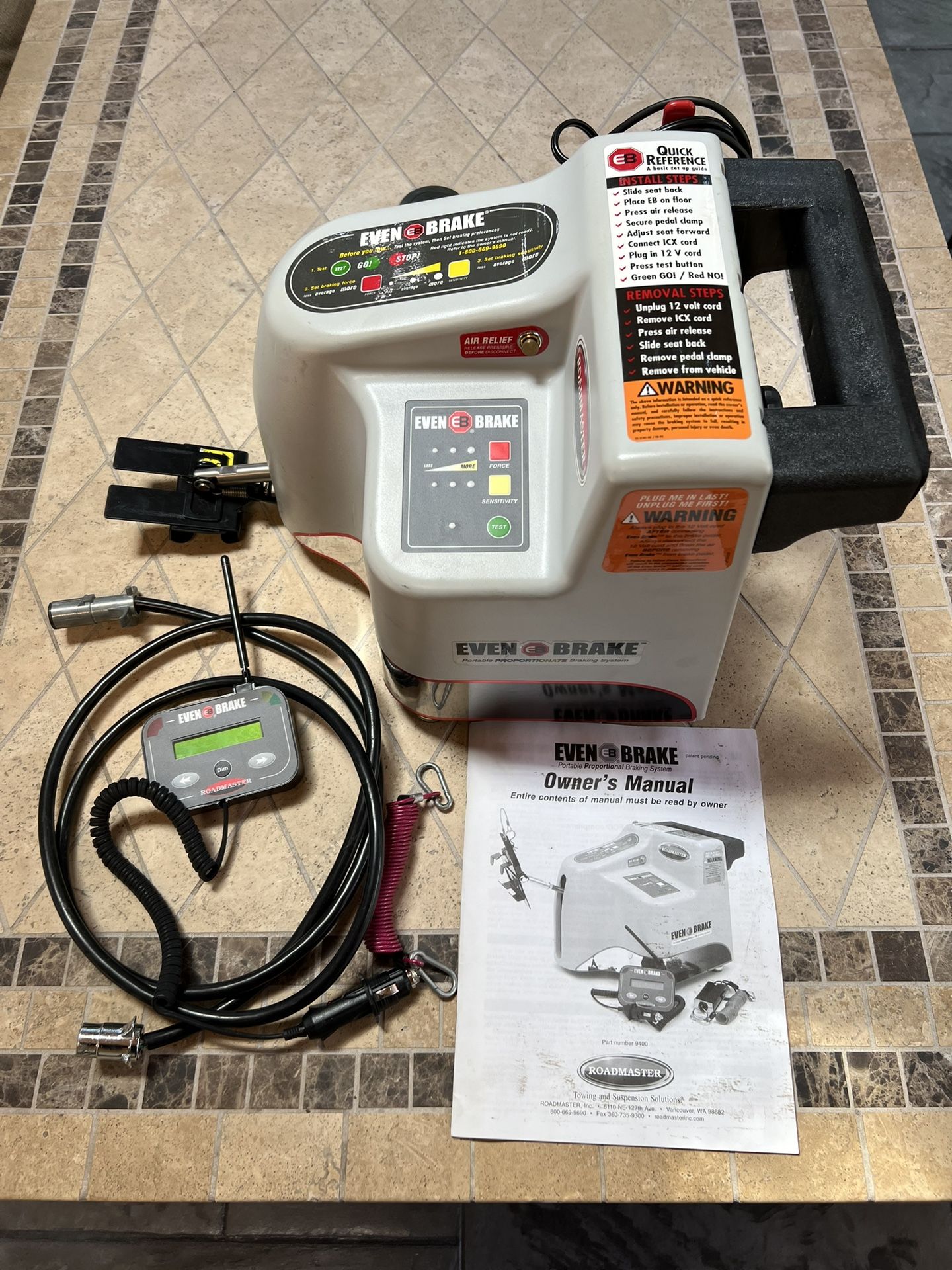 Roadmaster Even Brake Flat Tow Braking System