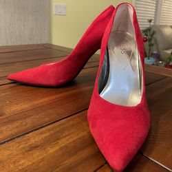 Guess Red Suede Pumps 3.5” Heels