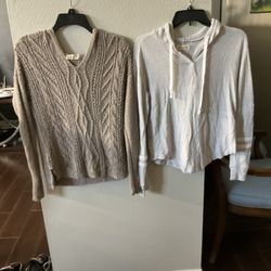 Two women’s long sleeve Hollister hoodies size xs $8 each 