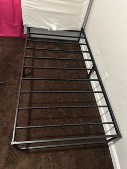 Twin Memory Foam Mattress & Metal Platform Bed Frame