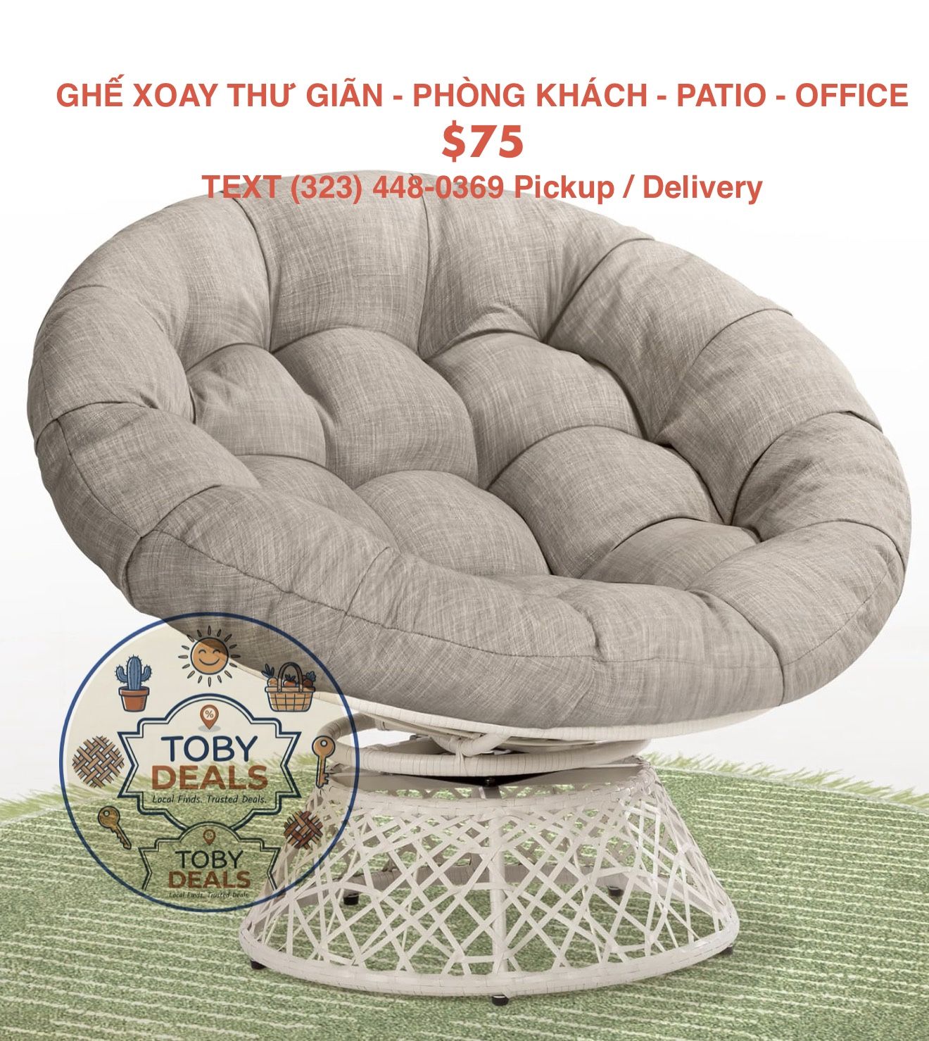 Swivel Lounge Chair for the Living Room or Patio