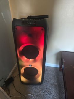 Large Party Speaker with LED Lights and Microphone