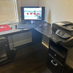 Computer Desk L shape With Storage 