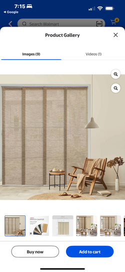 Room size vertical blinds