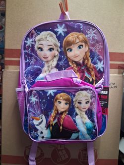 Frozen Backpack with Detachable Lunchbag 16 inches tall