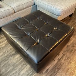 Brown Leather Ottoman Delivery Available If Close