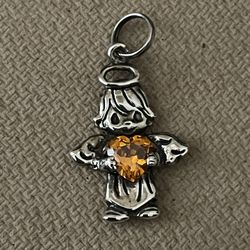 Vintage Precious Moments Angel Charm Pendant Yellow Birthstone November - New