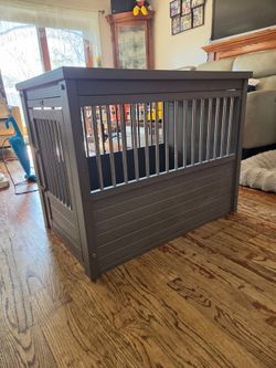 Large Plastic Dog Crate Furniture End Table