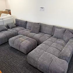 BRAND NEW LARGE SECTIONAL SOFA COUCH SET WITH OTTOMAN INCLUDED