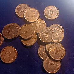 Vintage Pole Position Race Way Tokens