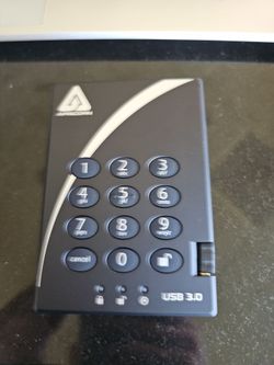 Apricorn Aegis Padlock 3.0 encrypted external hard drive