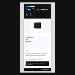 Ring Transformer Low Voltage Smart Lights Amazon Sidewalk Black NEW