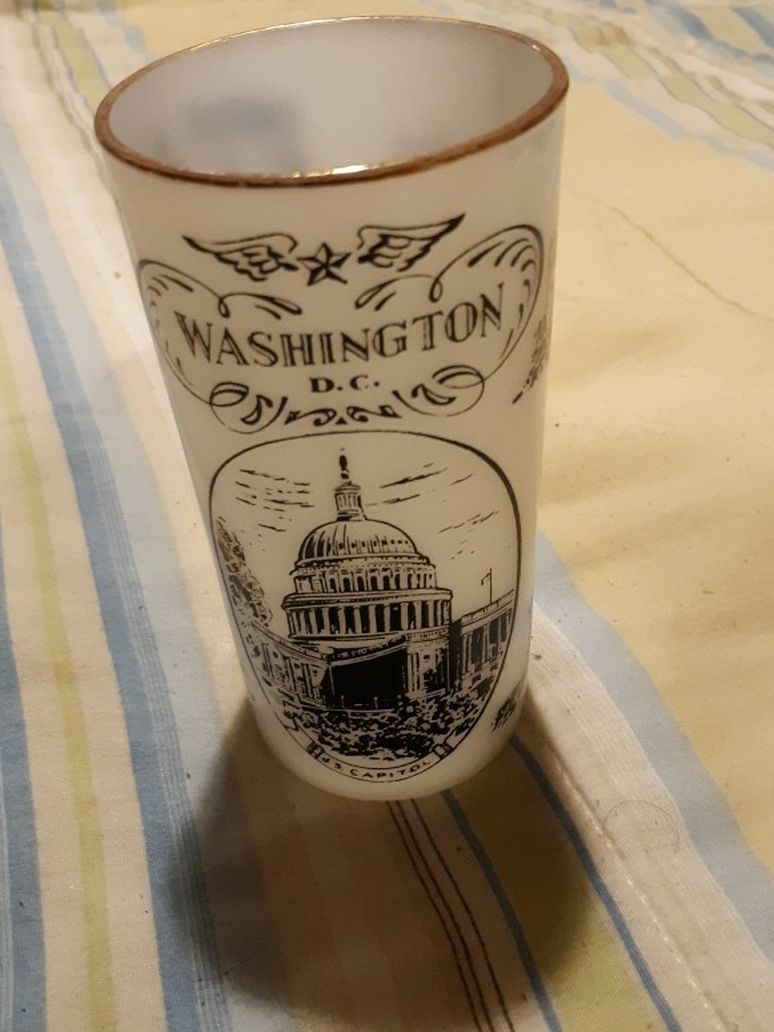 24K Gold Rim Milk American Monuments