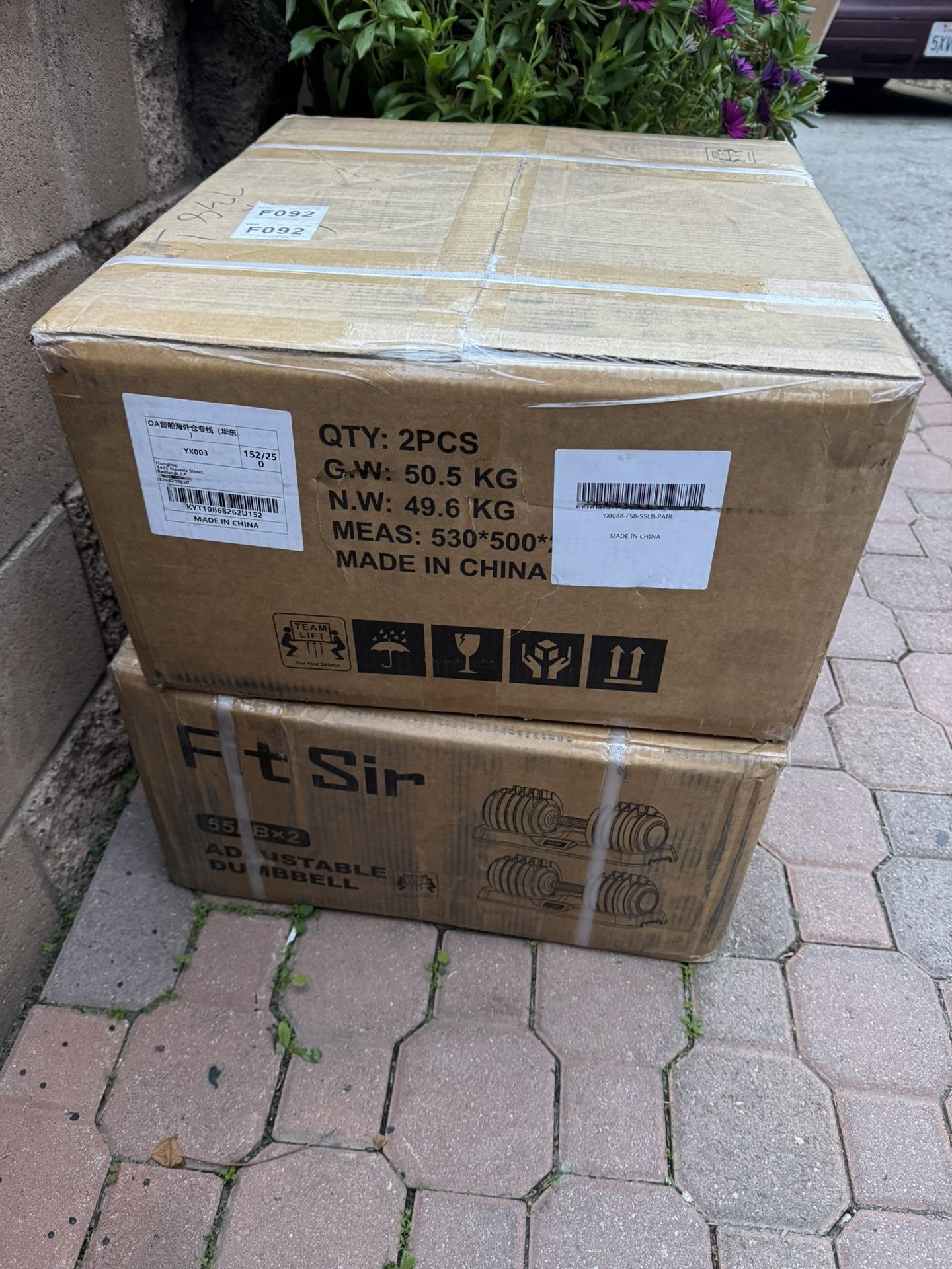 55LB Adjustable Dumbbell Set