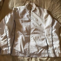 White windbreaker size L