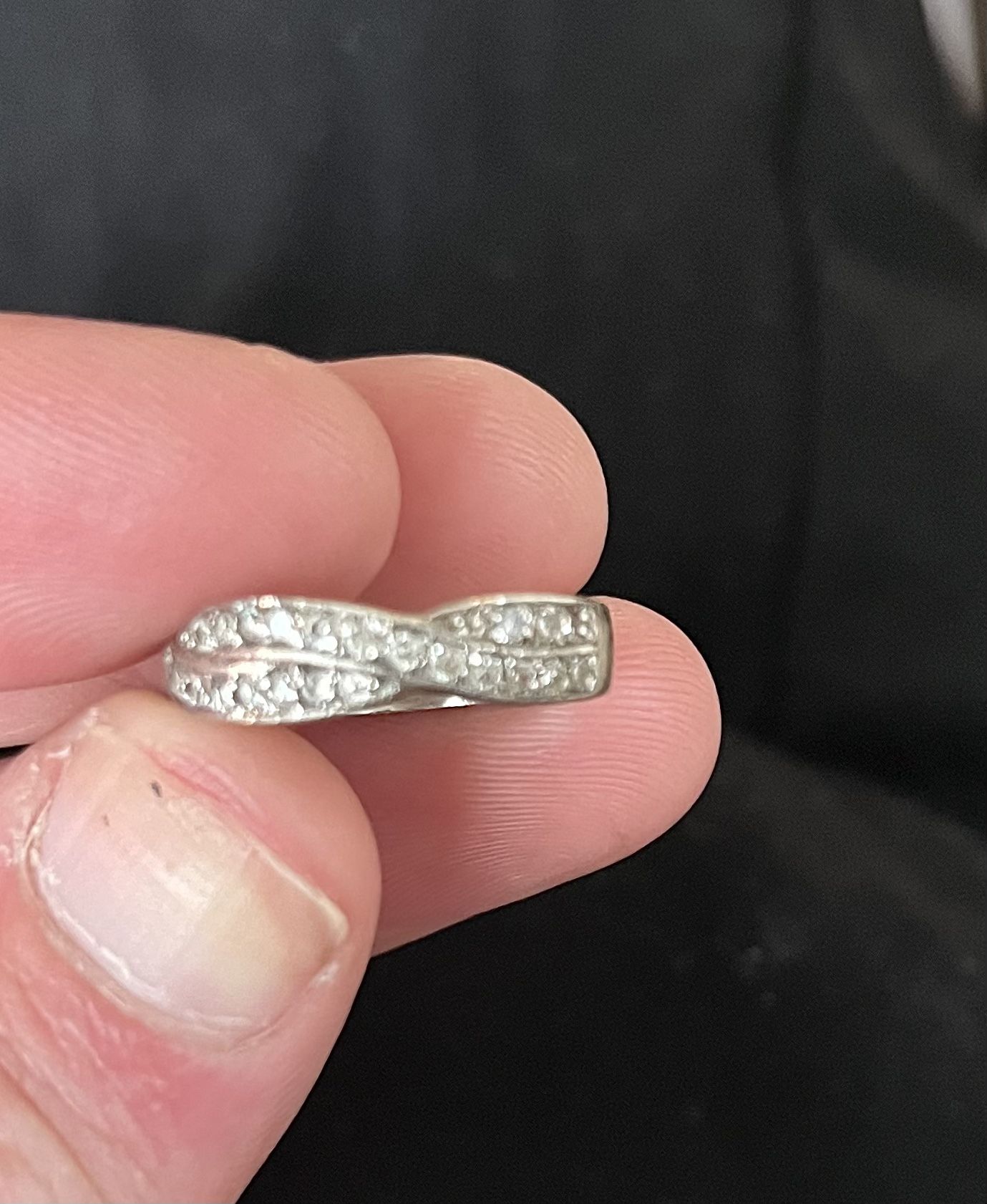 Sterling CZ Band Ring Size 9/9.5