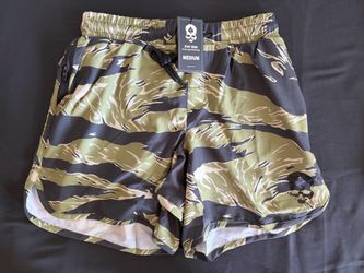 Zero Foxtrot Tactical Military Camo Gym Workout Running Mens Shorts (5in / Tiger Stripe / Medium)