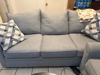 Gray Fabric 3-Seat Sofa/bed and 2 seat Sofa